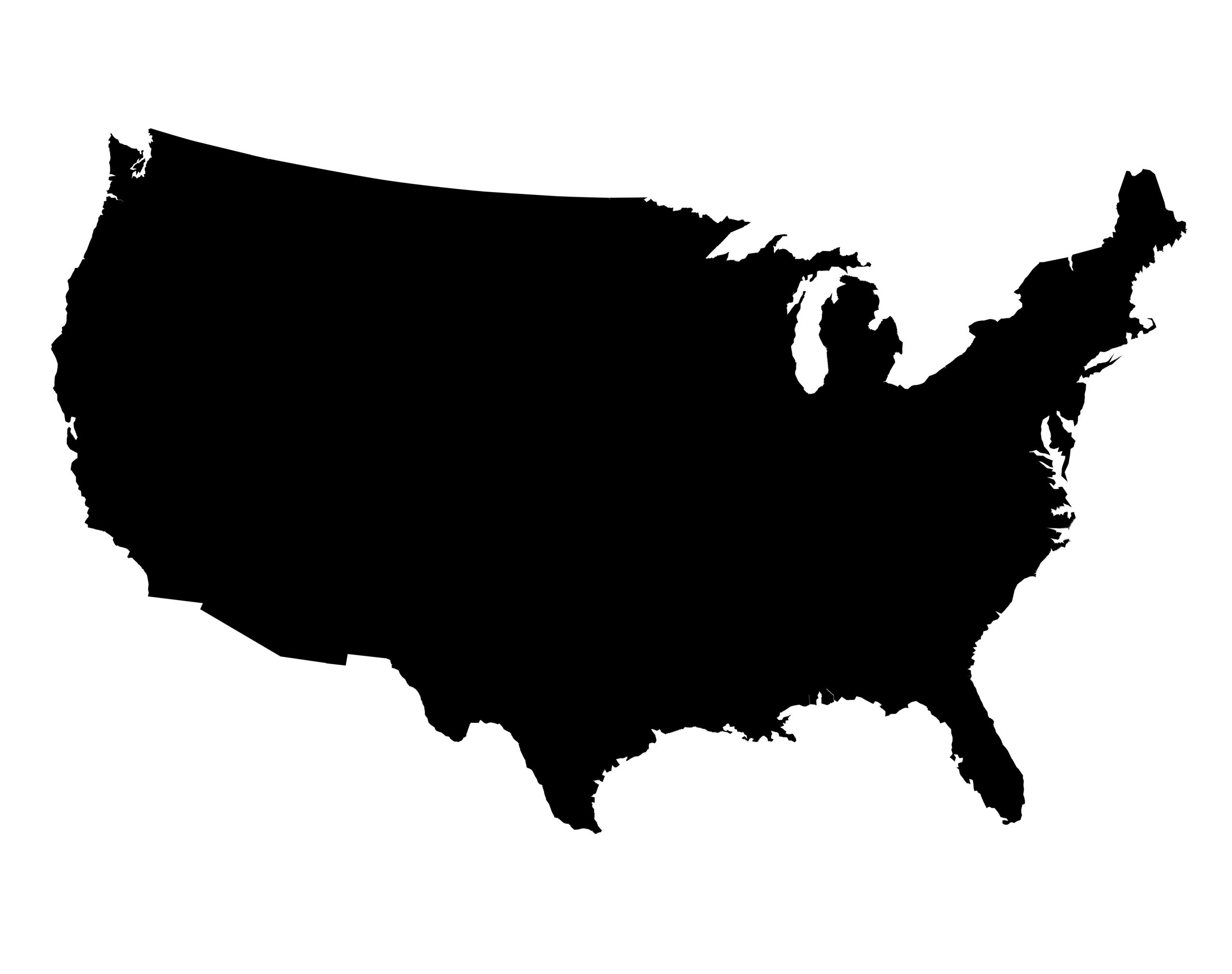 Map of the United States of America