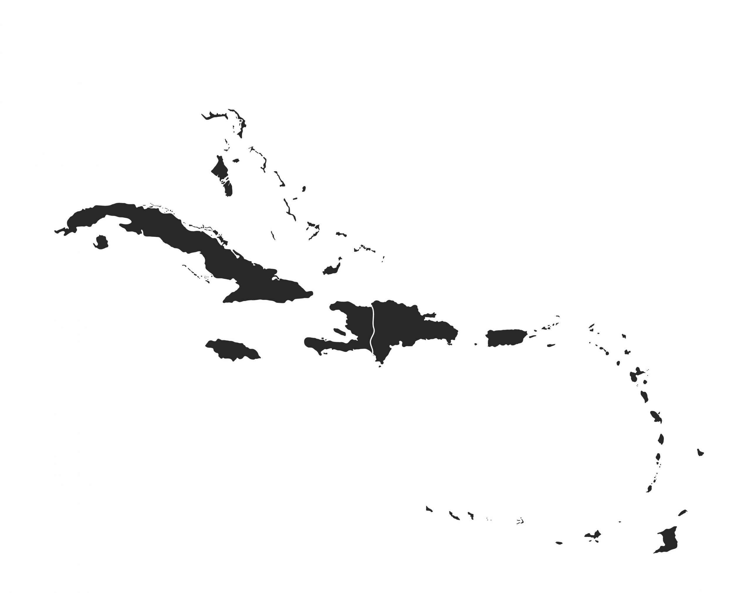 Map of the Caribbean Islands